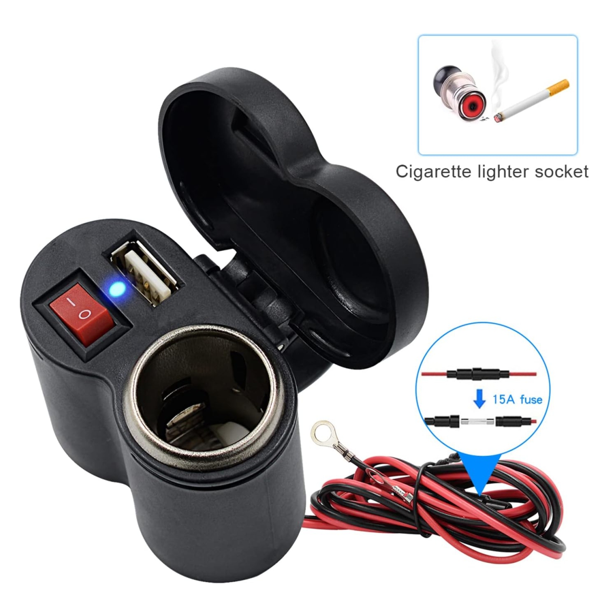 Miniatura 4 de Cargador Moto USB encendedor Cigarrillo